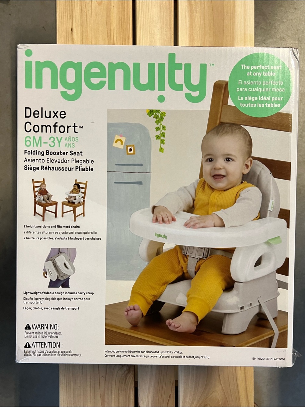 Ingenuity Deluxe Comfort Folding Baby Booster 6M-3Y